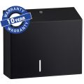 MERIDA STELLA DUO BLACK LINE toilet paper dispenser with a holder for leftover paper roll, max. roll diameter 20 cm, black